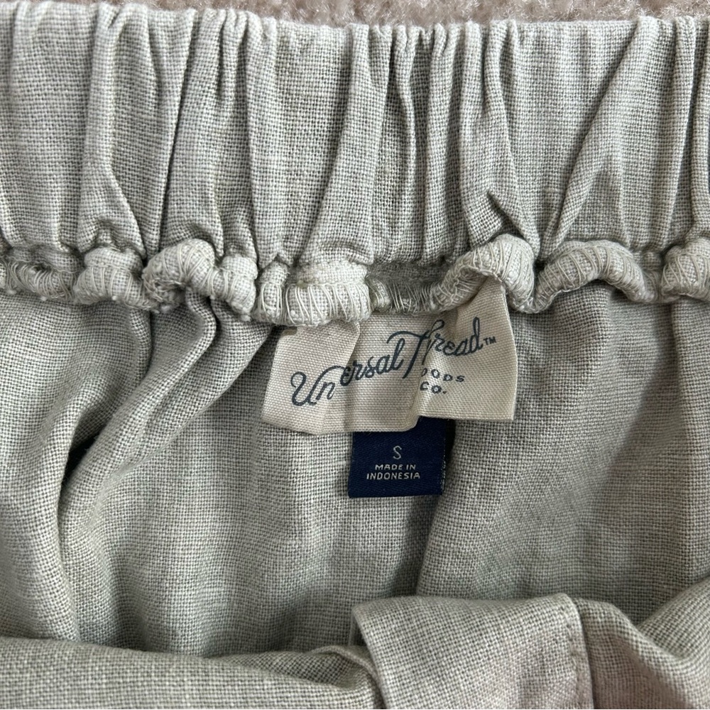 Universal Thread Sage Button-Front A-Line Skirt - image 3